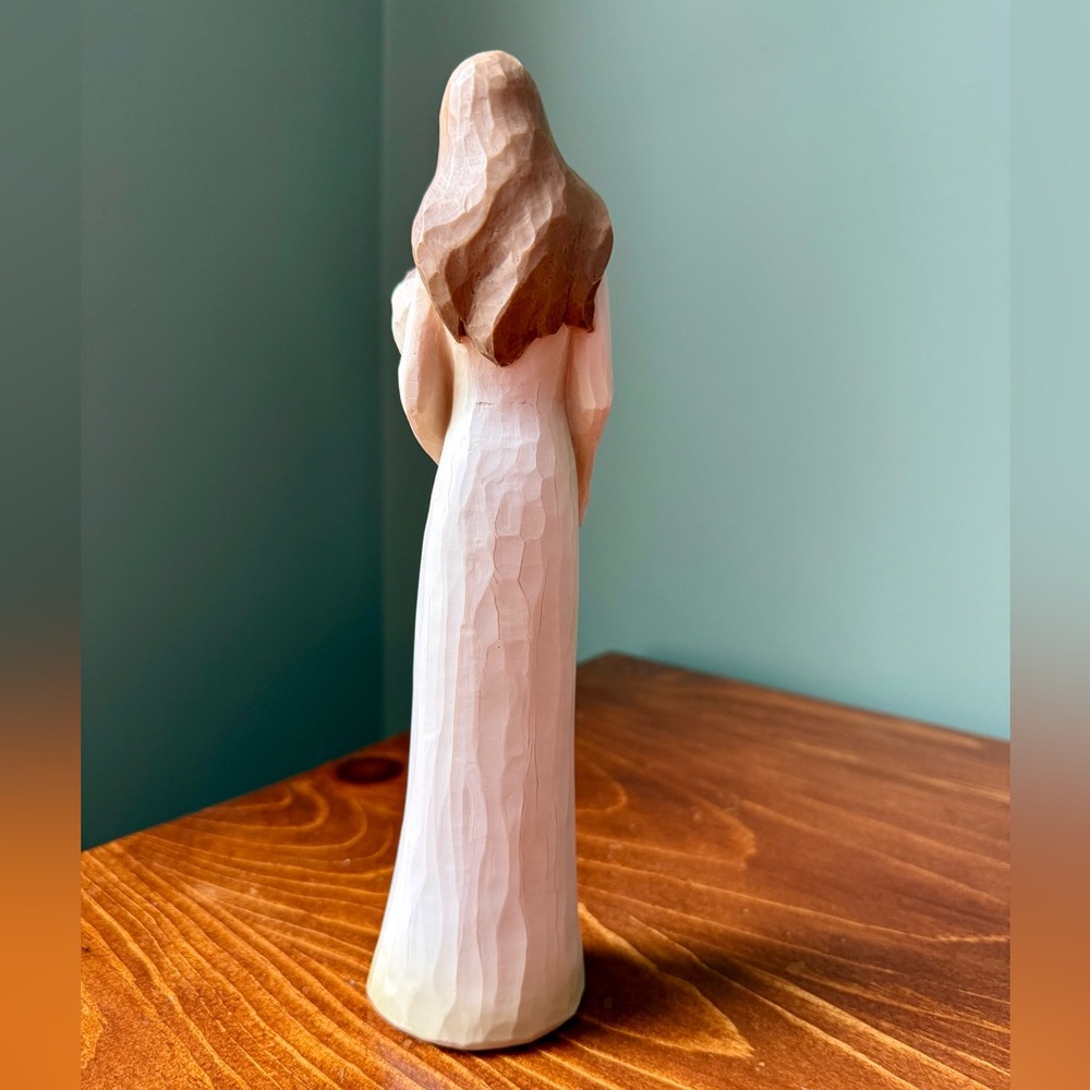 Carved Mother and Baby Figurine in Soft Cream Mother’s Day Maternity Gift - Picture 2 of 5